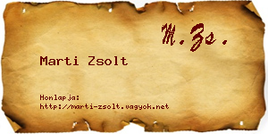Marti Zsolt névjegykártya